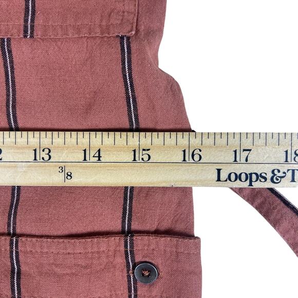 Billabong Stripe Belted Jumpsuit XS | Salmon Pink Boho Festival Romper Vacation - Picture 11 of 12